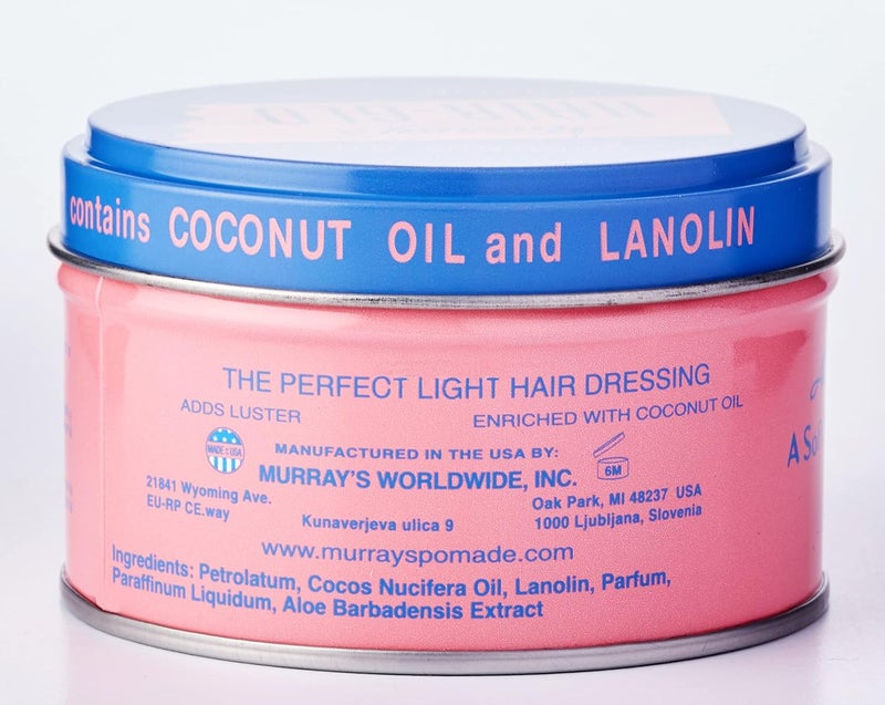 Murray's Hair-Glo Pomade with Coconut Oil and Lanolin - 3 oz - Image 4
